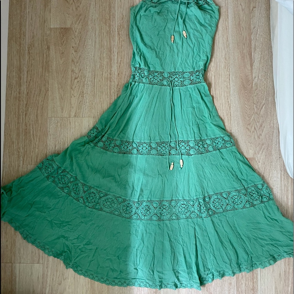 Michelle Jonas Tanya mint green maxi dress sz. S